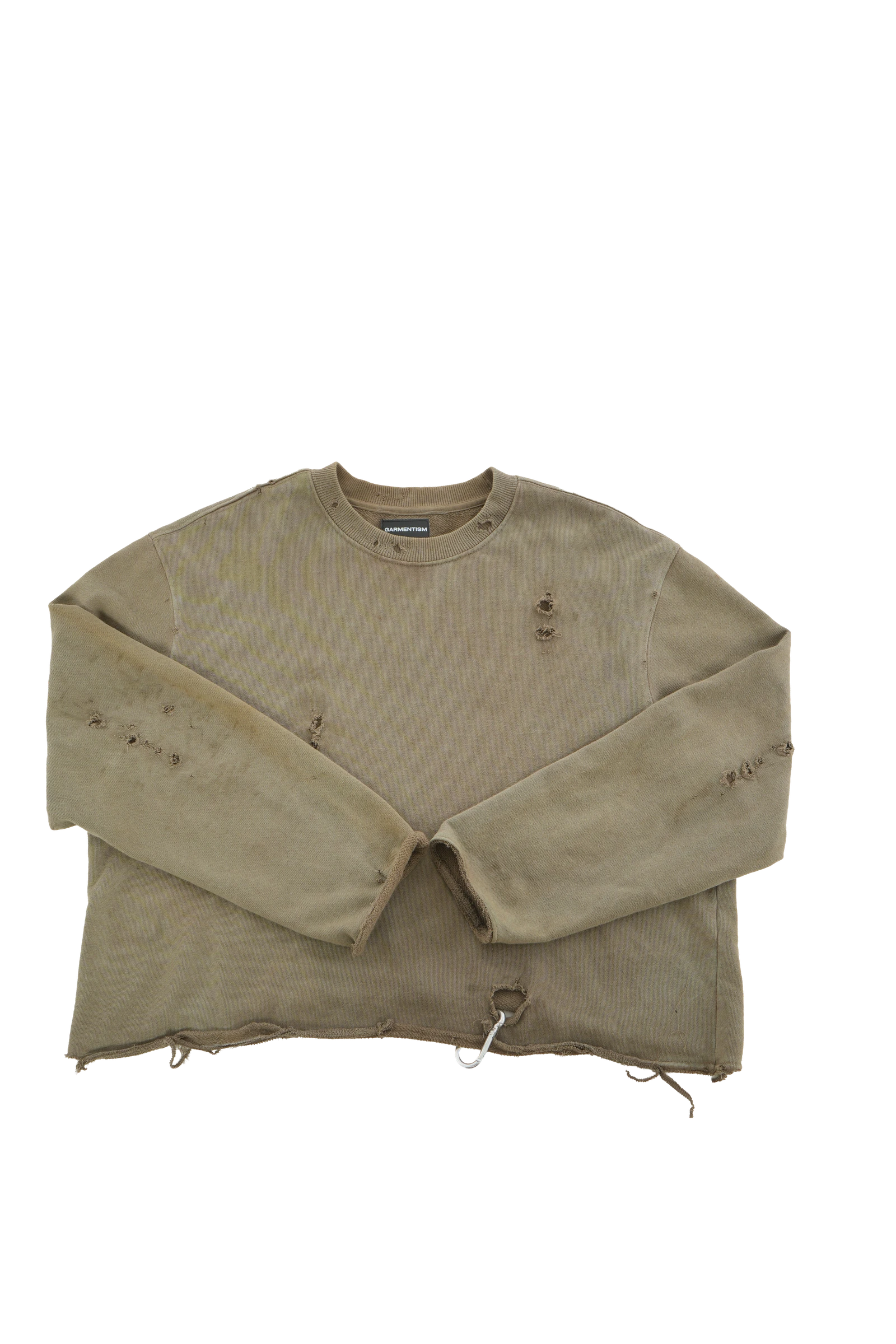 EROSION cropped crewneck — capo singolo