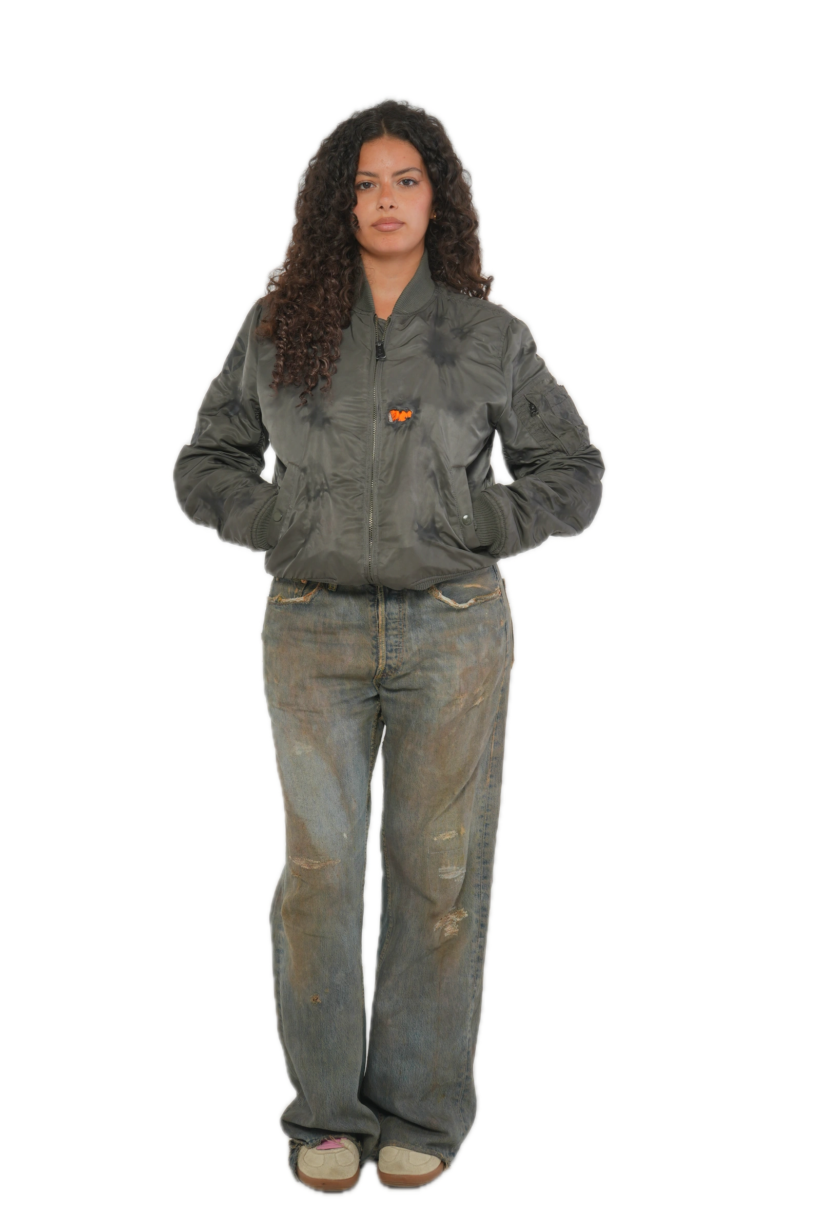 RIFTWAVE reconstructed jeans — capo indossato