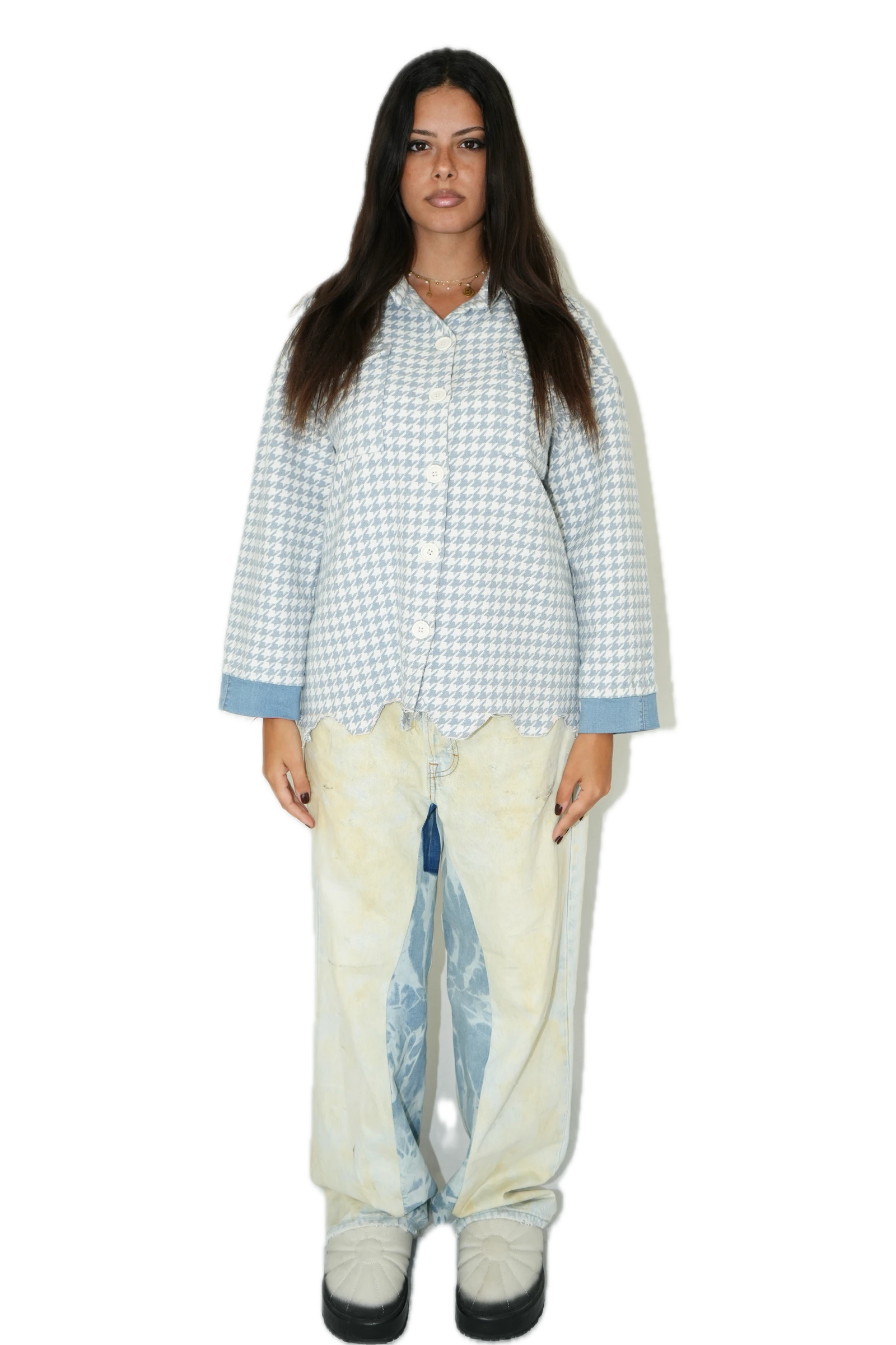 BLUE VELVET overshirt — capo indossato